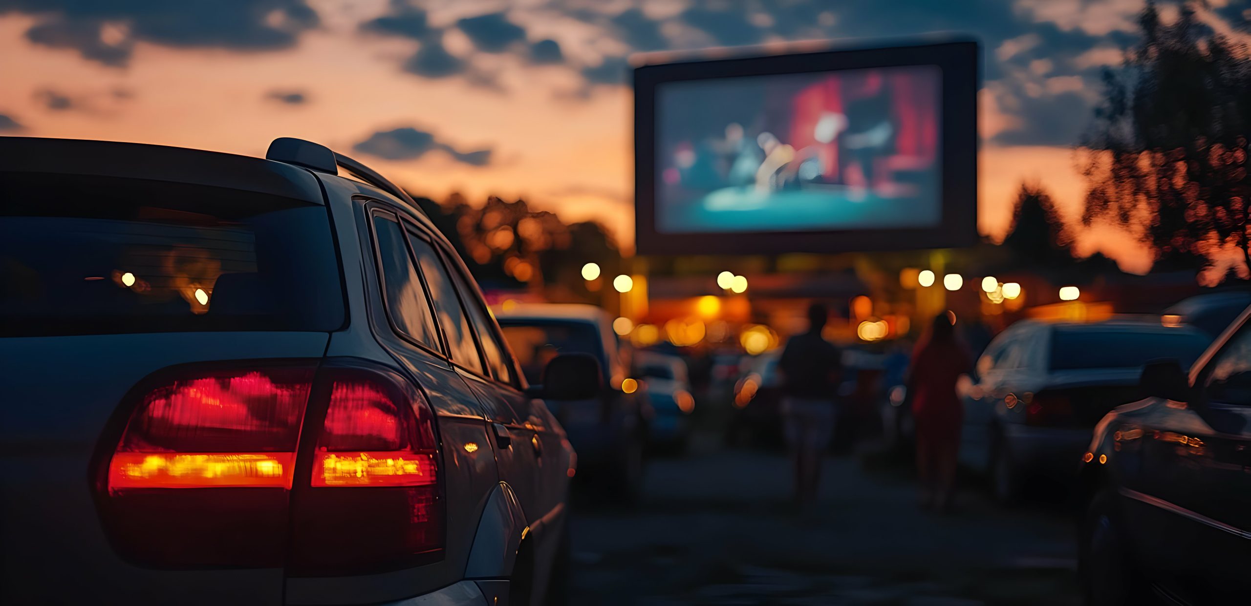 Car at Drive-In Movie