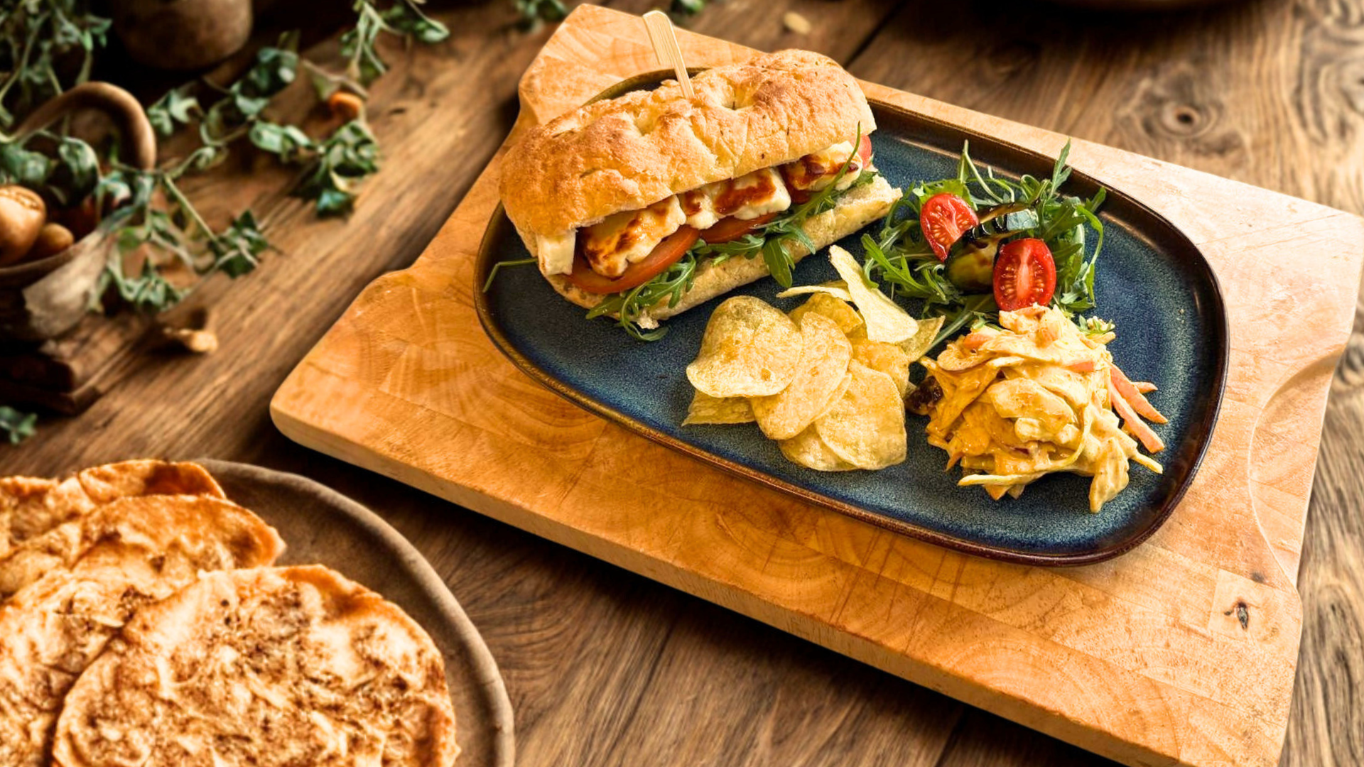Sandwich and Salad Meal